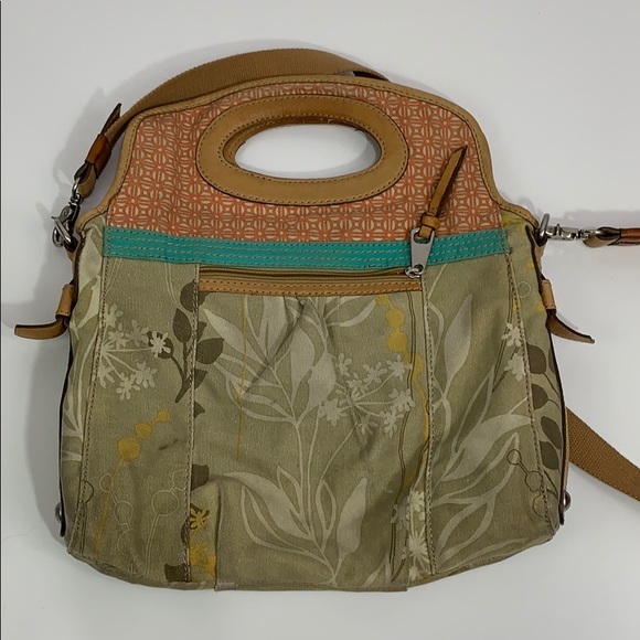 Fossil canvas & leather handbag shoulder strap EUC - Picture 6 of 8